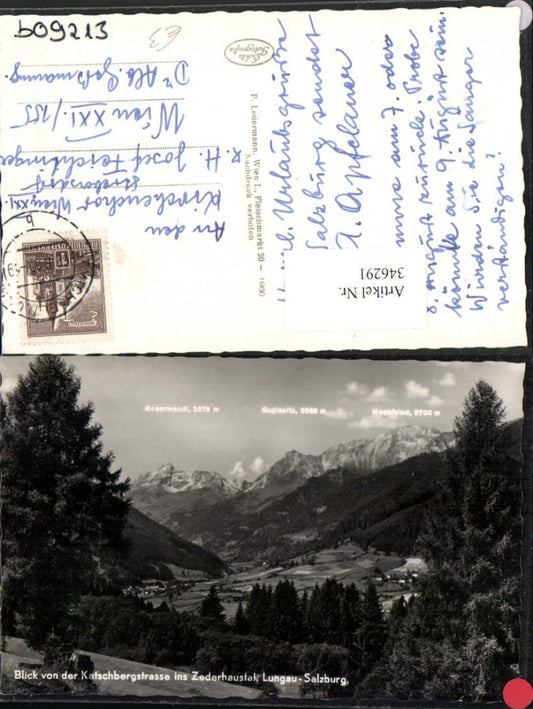 346291,Blick von d. Katschbergstraße ins Zederhaustal b. Zederhaus Bergkulisse