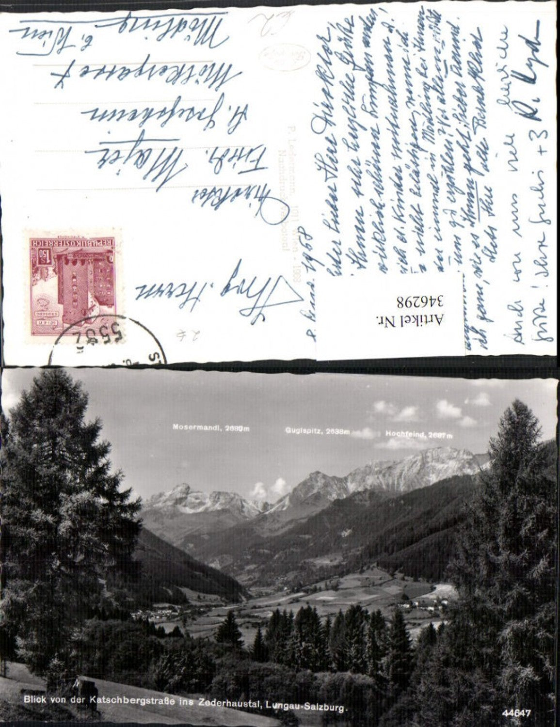 346298,Blick von d. Katschbergstraße ins Zederhaustal b. Zederhaus Bergkulisse