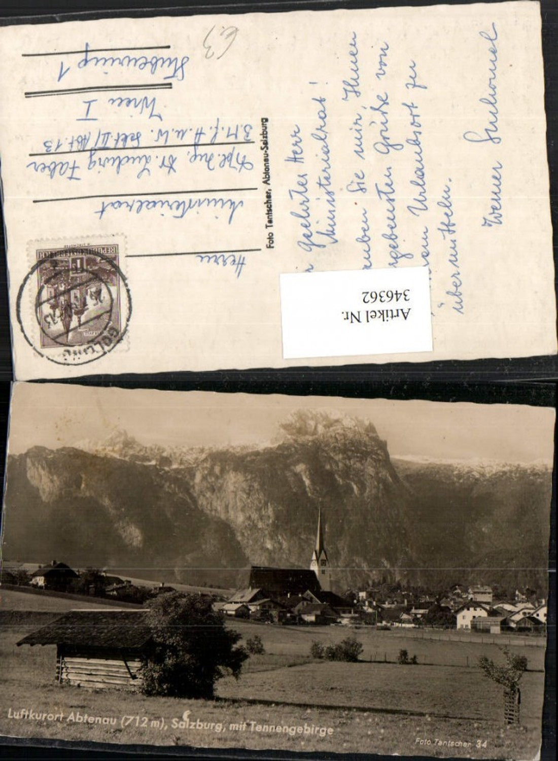 346362, Abtenau Total with Tennengebirge mountain scenery