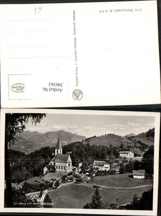 346363,Dürrnberg b. Hallein Totale Kirche m. Trattberg