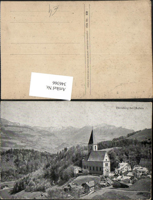 346366,Dürrnberg b. Hallein Kirche Bergkulisse