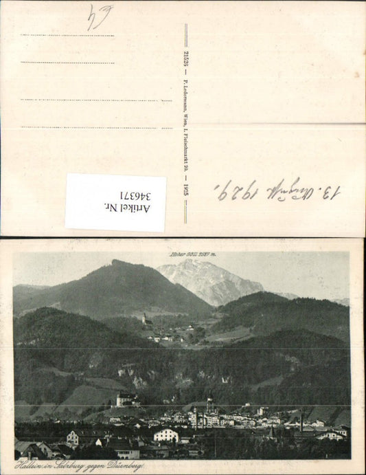346371,Hallein Totale geg. Dürrnberg Bergkulisse