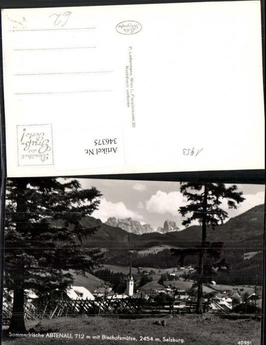346375,Abtenau Teilansicht m. Bischofsmütze Bergkulisse
