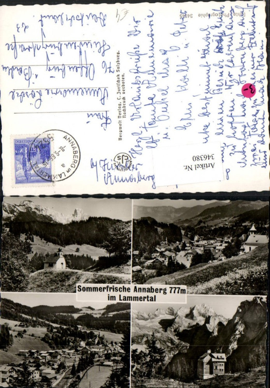 346380,Annaberg im Lammertal Totale Kapelle Mehrbildkarte
