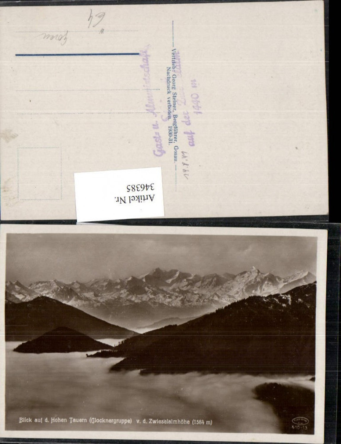 346385,Blick auf Hohe Tauern von d. Zwieselalmhöhe b. Abtenau Bergkulisse