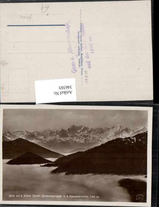 346385,Blick auf Hohe Tauern von d. Zwieselalmhöhe b. Abtenau Bergkulisse
