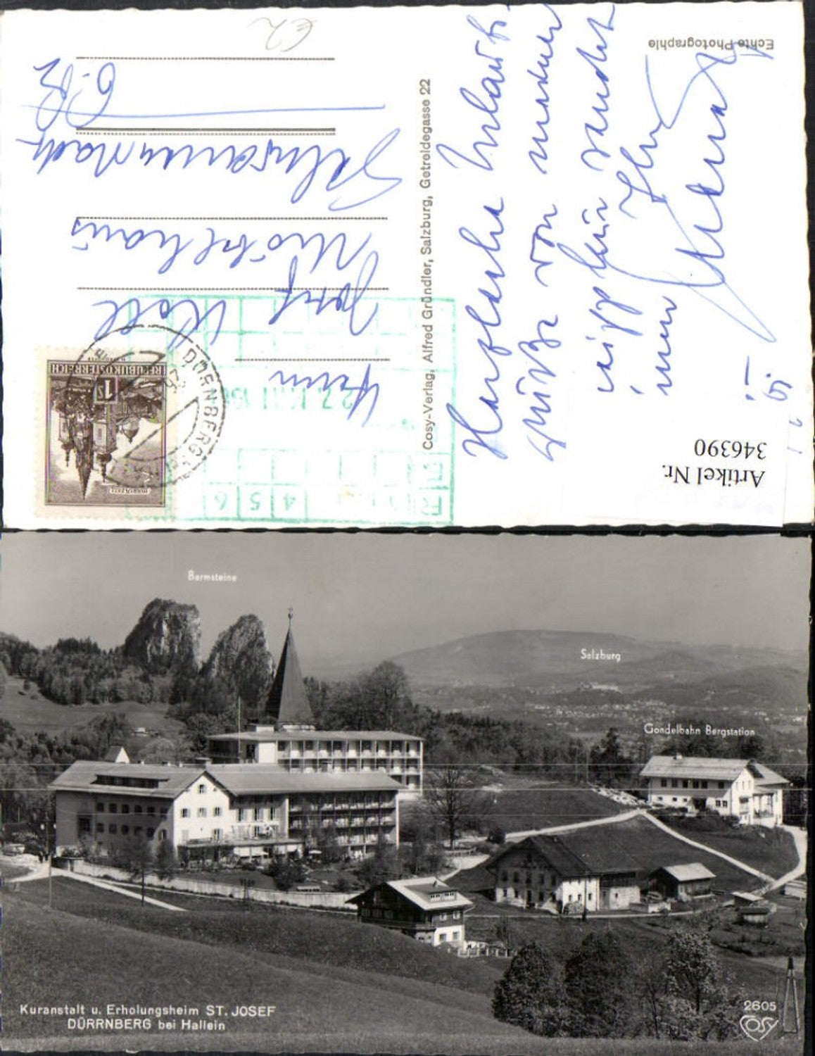 346390,Dürrnberg b. Hallein Kuranstalt u. Erholungsheim St. Josef pub Cosy 2605