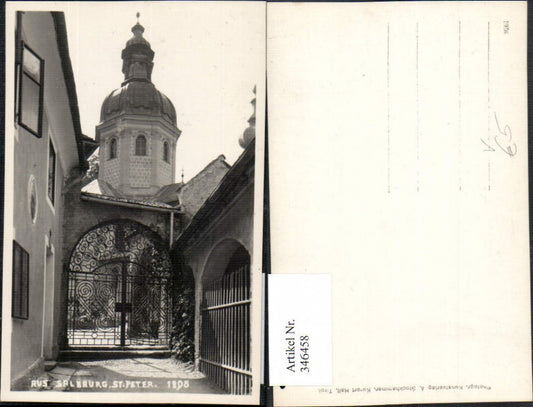 346458,Foto AK Salzburg St. Peter Kirche Gittertor pub A. Stockhammer 1805