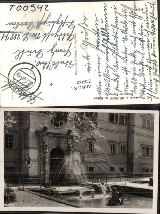 346488,Salzburg Hellbrunn Wasserkünste Eingang zur Regengrotte Feldpost Nr. L28871 pub Cosy