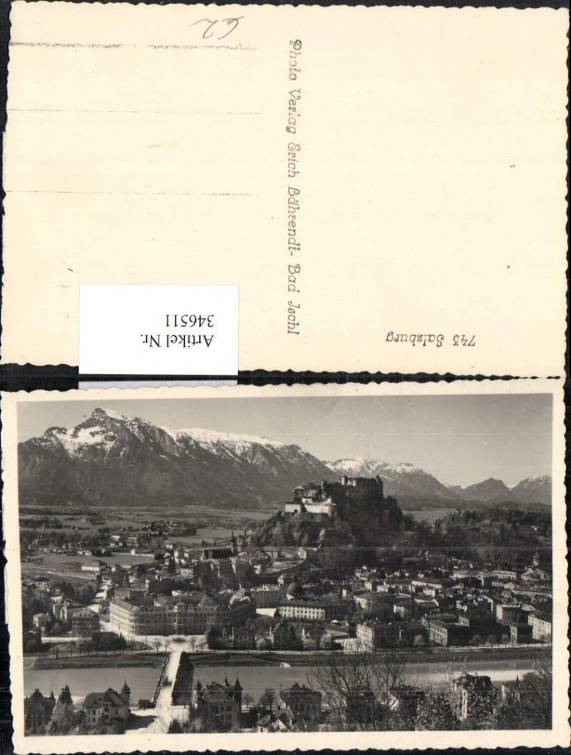 346511,Salzburg Totale m. Festung Bergkulisse