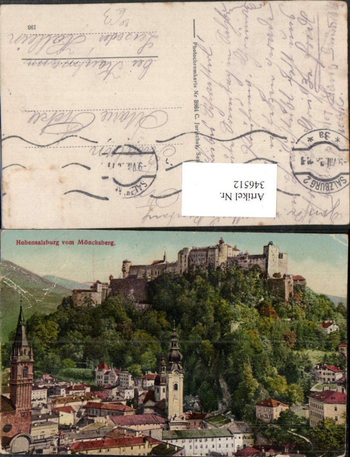 346512,Salzburg Festung Hohensalzburg vom Mönchsberg