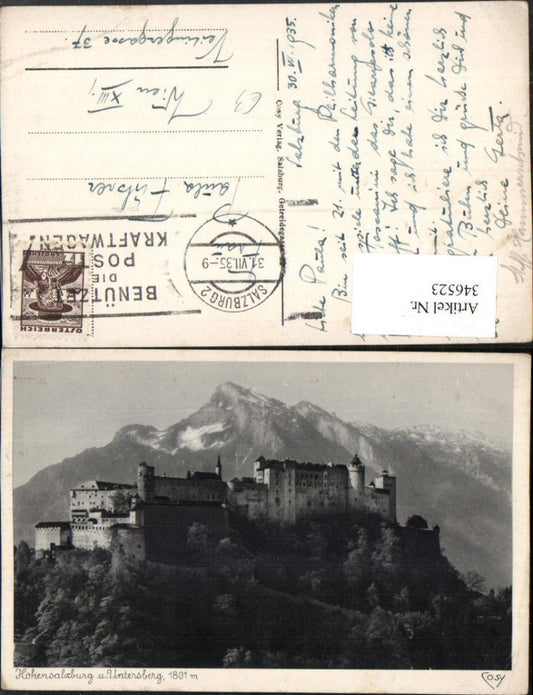 346523,Salzburg Festung Hohensalzburg u. Untersberg Bergkulisse pub Cosy