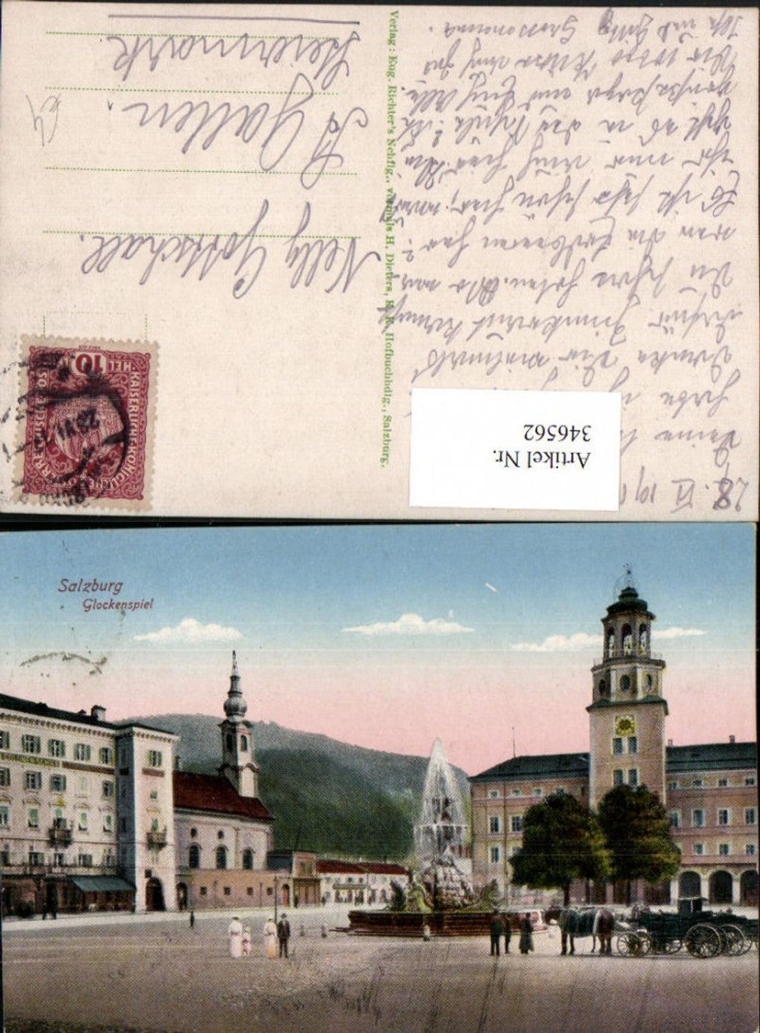 346562,Salzburg Glockenspiel Turm Brunnen