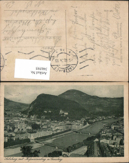 346595,Salzburg Teilansicht m. Kapuzinerberg u. Gaisberg