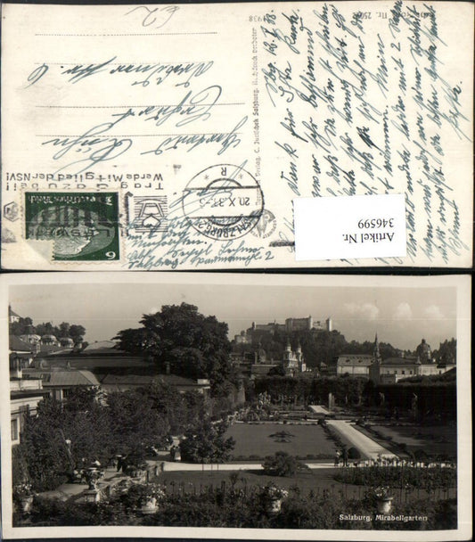 346599,Salzburg Mirabellgarten m. Blick zur Festung