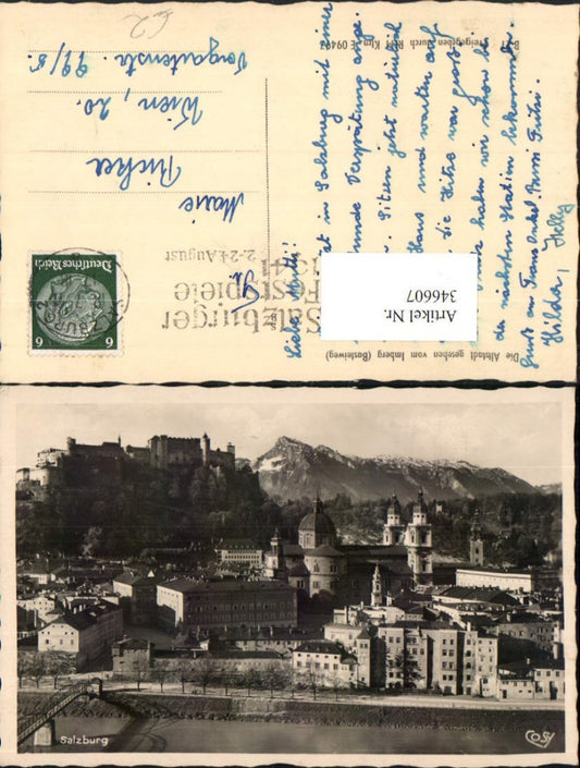 346607,Salzburg Teilansicht Altstadt vom Imberg m. Festung Bergkulisse pub Cosy