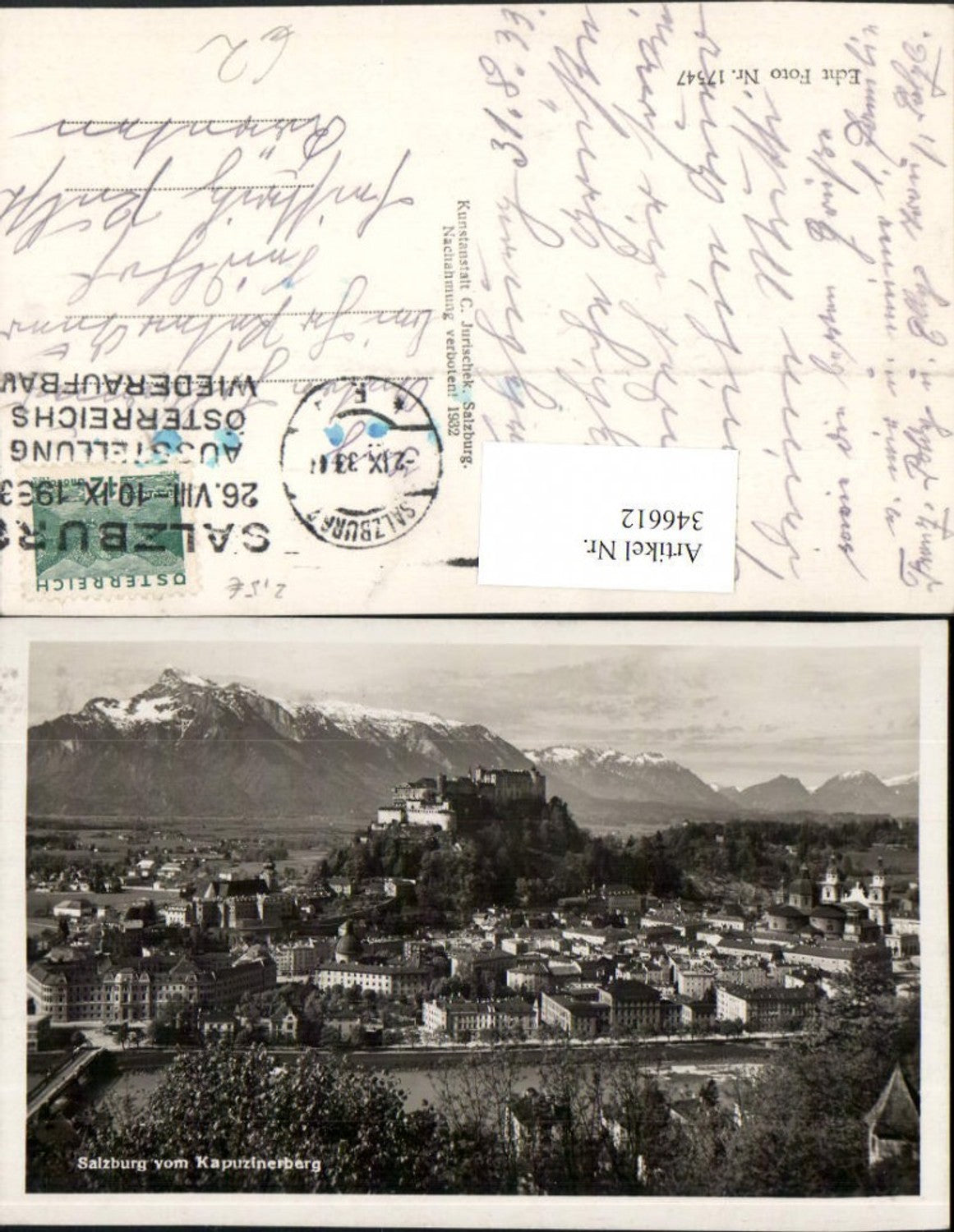 346612,Salzburg Teilansicht Kirchen m. Festung pub Cosy