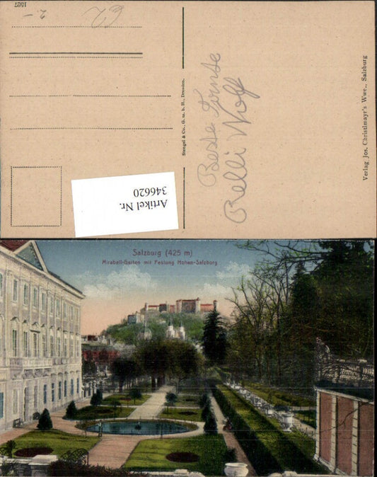 346620,Salzburg Mirabell-Garten m. Festung Hohensalzburg