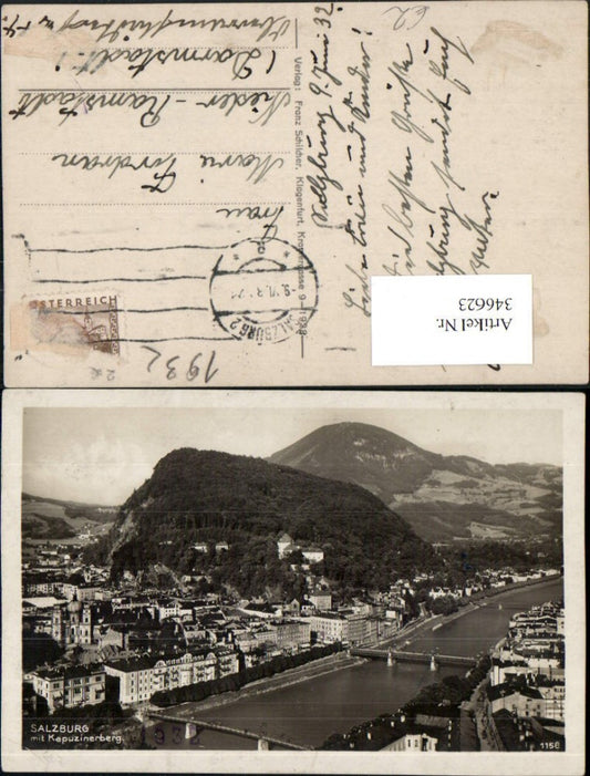 346623,Salzburg Teilansicht m. Kapuzinerberg