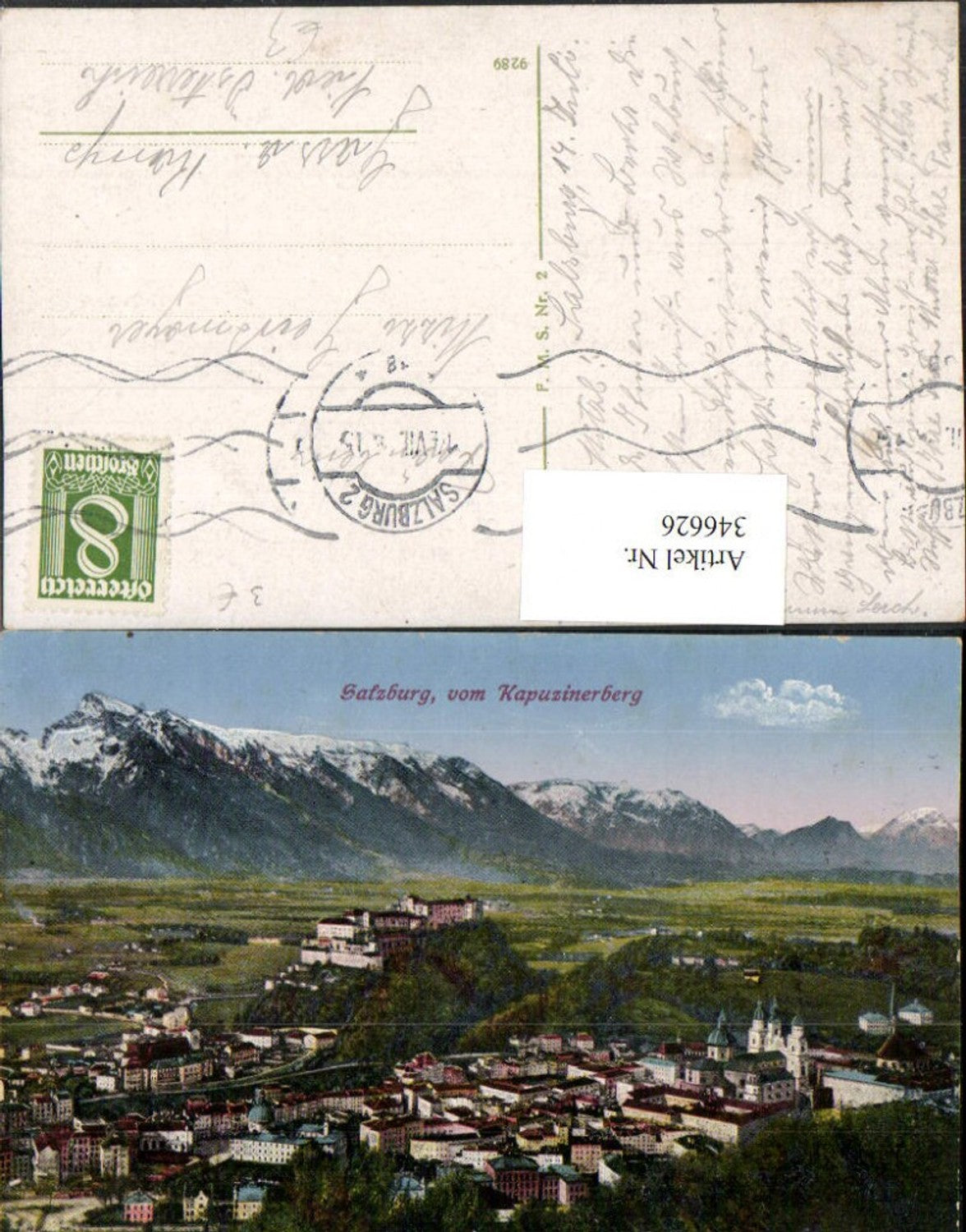 346626, Salzburg, overall view from the Kapuzinerberg mountain backdrop