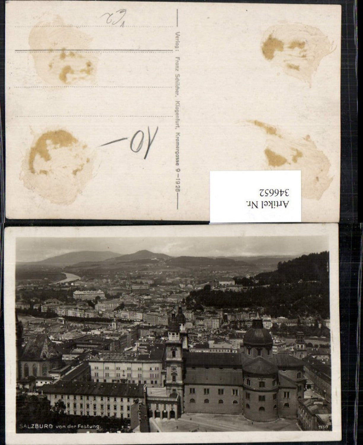 346652,Salzburg Totale von d. Festung pub Franz Schilcher 1150