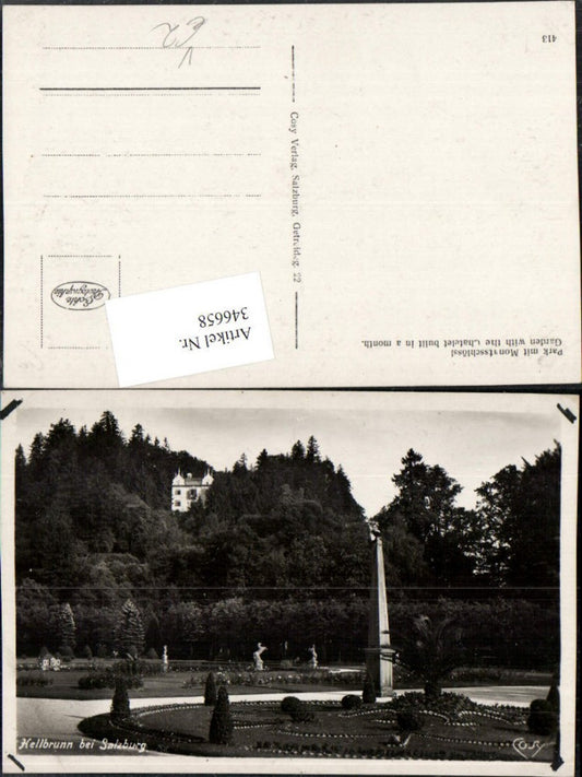 346658,Salzburg Hellbrunn Park m. Monatsschlössl Obelisk pub Cosy