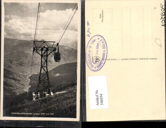 346954,Schmittenhöhebahn Seilbahn geg. Zell am See Totale Bergkulisse