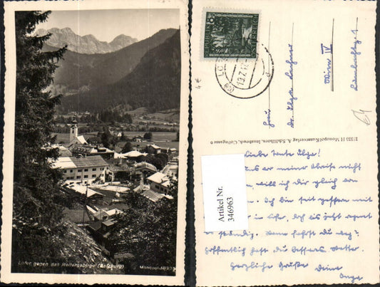 346963,Lofer Teilansicht geg. Reitergebirge Bergkulisse