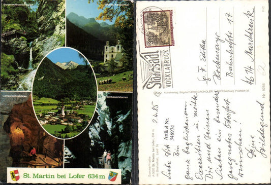346974,St. Martin b. Lofer Totale Kirche Vorderkaserklamm Lamprechtshöle Mehrbildkarte
