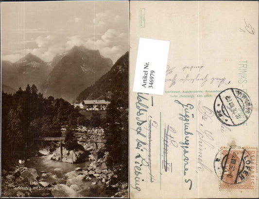 346979,Lofer Teufelssteg m. Steinbergen Bergkulisse pub Trinks & Co