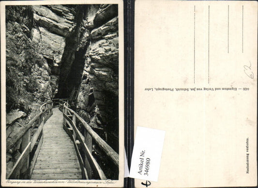 346980,Eingang in d. Vorderkaserklamm b. St. Martin b. Lofer Brücke