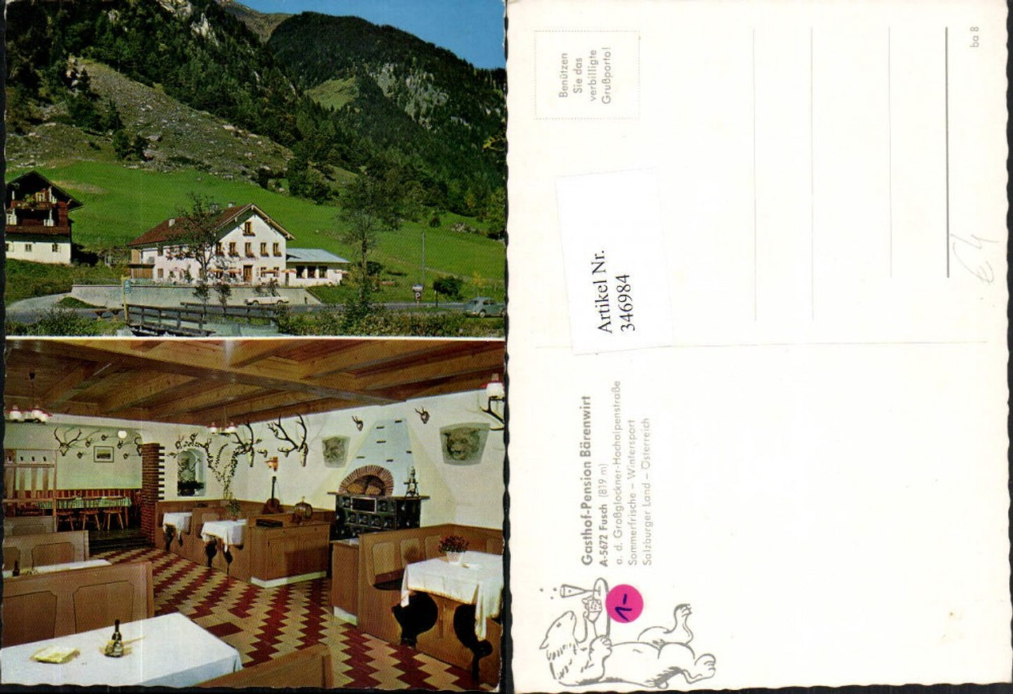 346984,Fusch an d. Großglocknerstraße Gasthof Pension Bärenwirt Mehrbildkarte