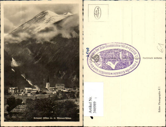346989,Krimml Totale m. Wasserfällen Bergkulisse