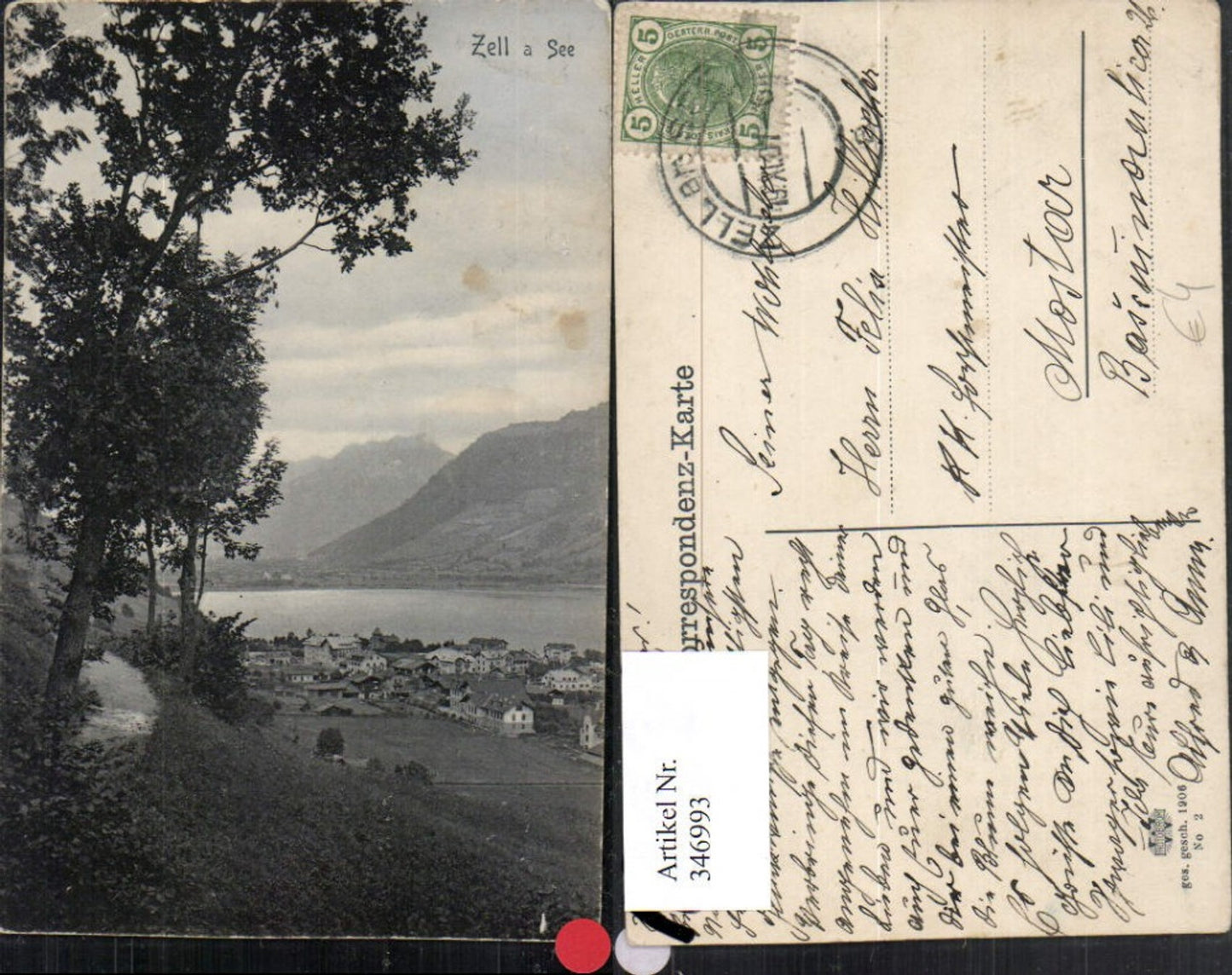 346993,Zell am See Teilansicht Bergkulisse