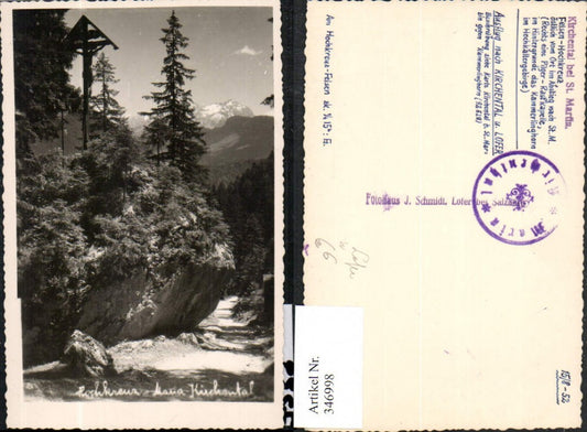 346998,Hochkreuz Maria Kirchental b. St. Martin b. Lofer Bergkulisse