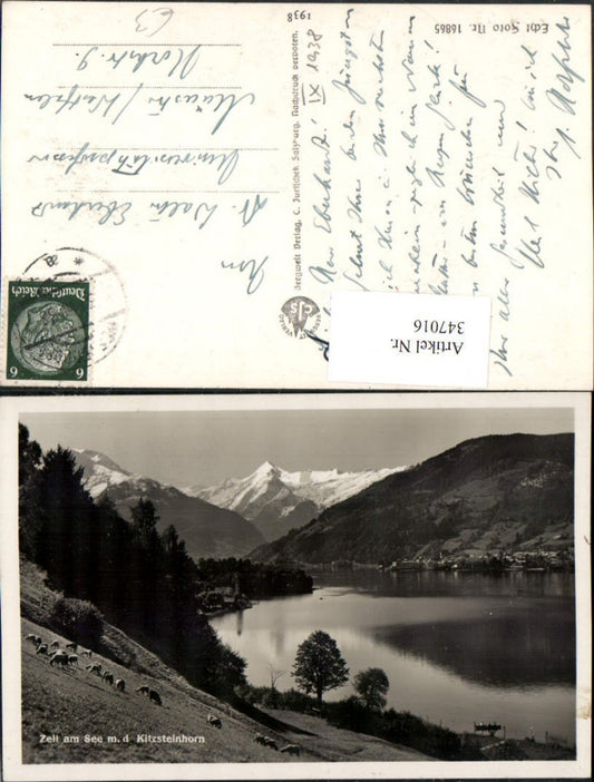 347016,Blick auf Zell am See Teilansicht m. Kitzsteinhorn Bergkulisse