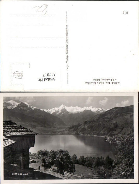 347017,Zell am See Teilansicht Bergkulisse pub Cosy