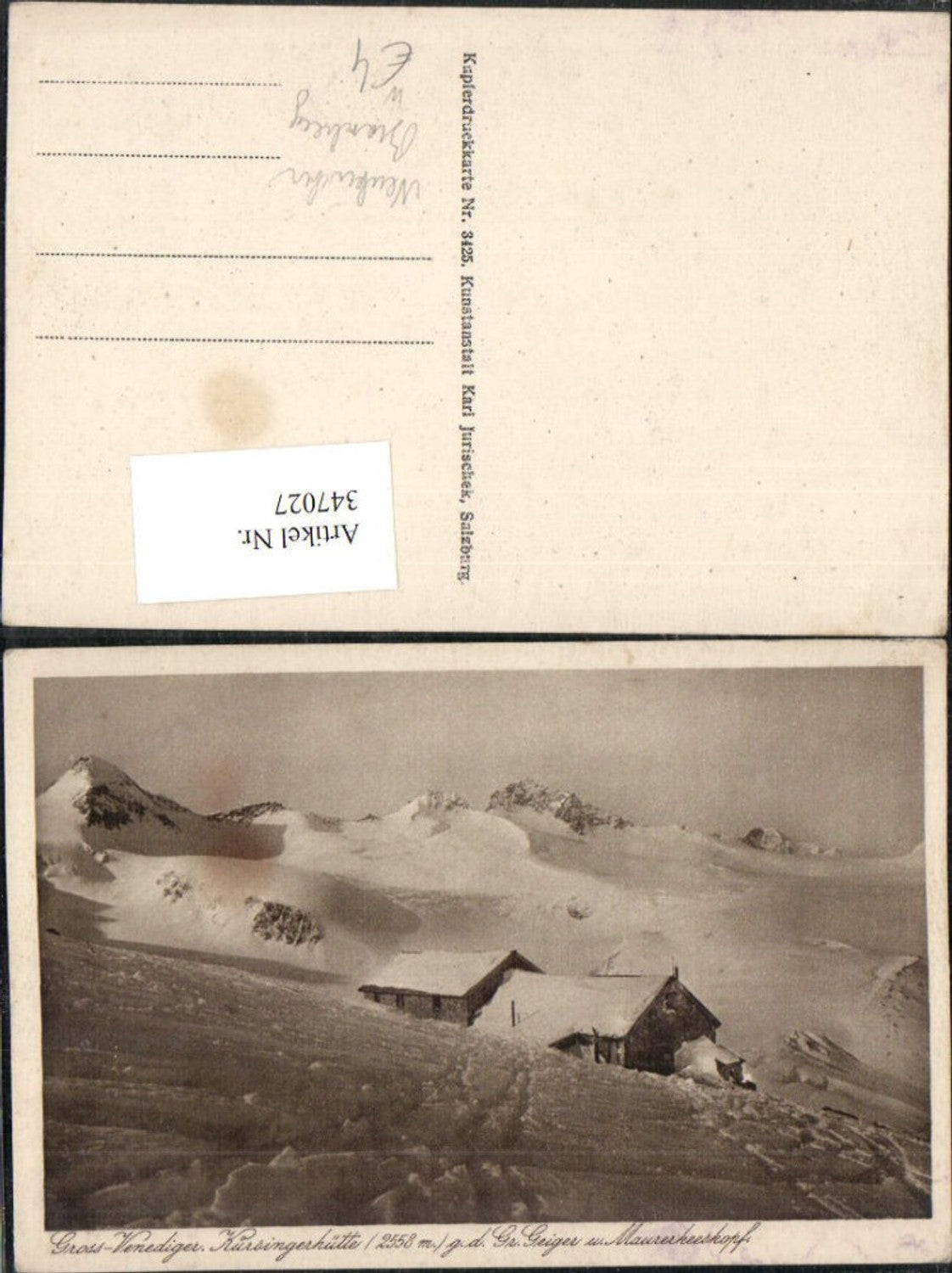 347027,Großvenediger Kürsingerhütte Berghütte b. Neukirchen Bergkulisse