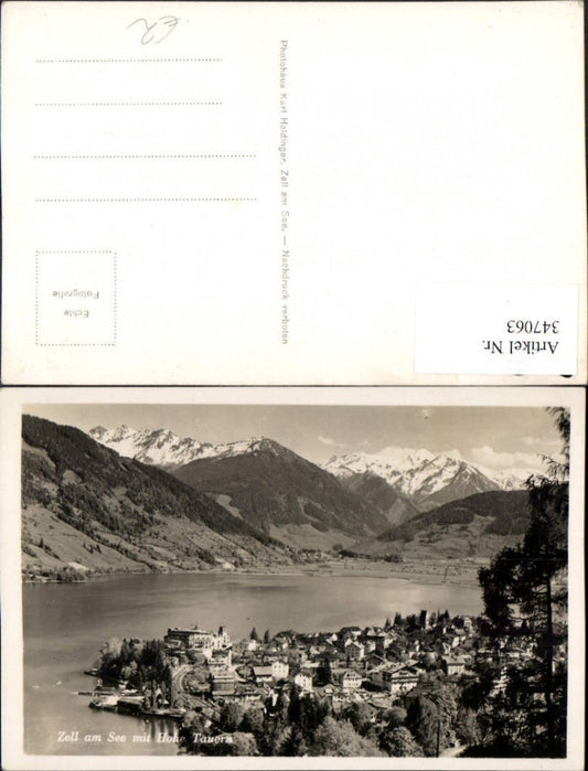347063,Zell am See Teilansicht m. Hohe Tauern Bergkulisse