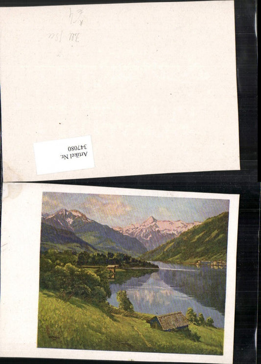 347080,Künstler AK Richard Wagner Zell am See Bergkulisse