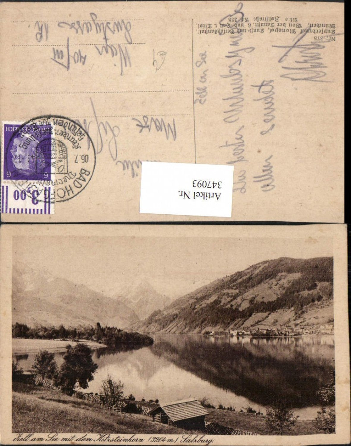 347093,Zell am See Teilansicht m. Kitzsteinhorn Bergkulisse