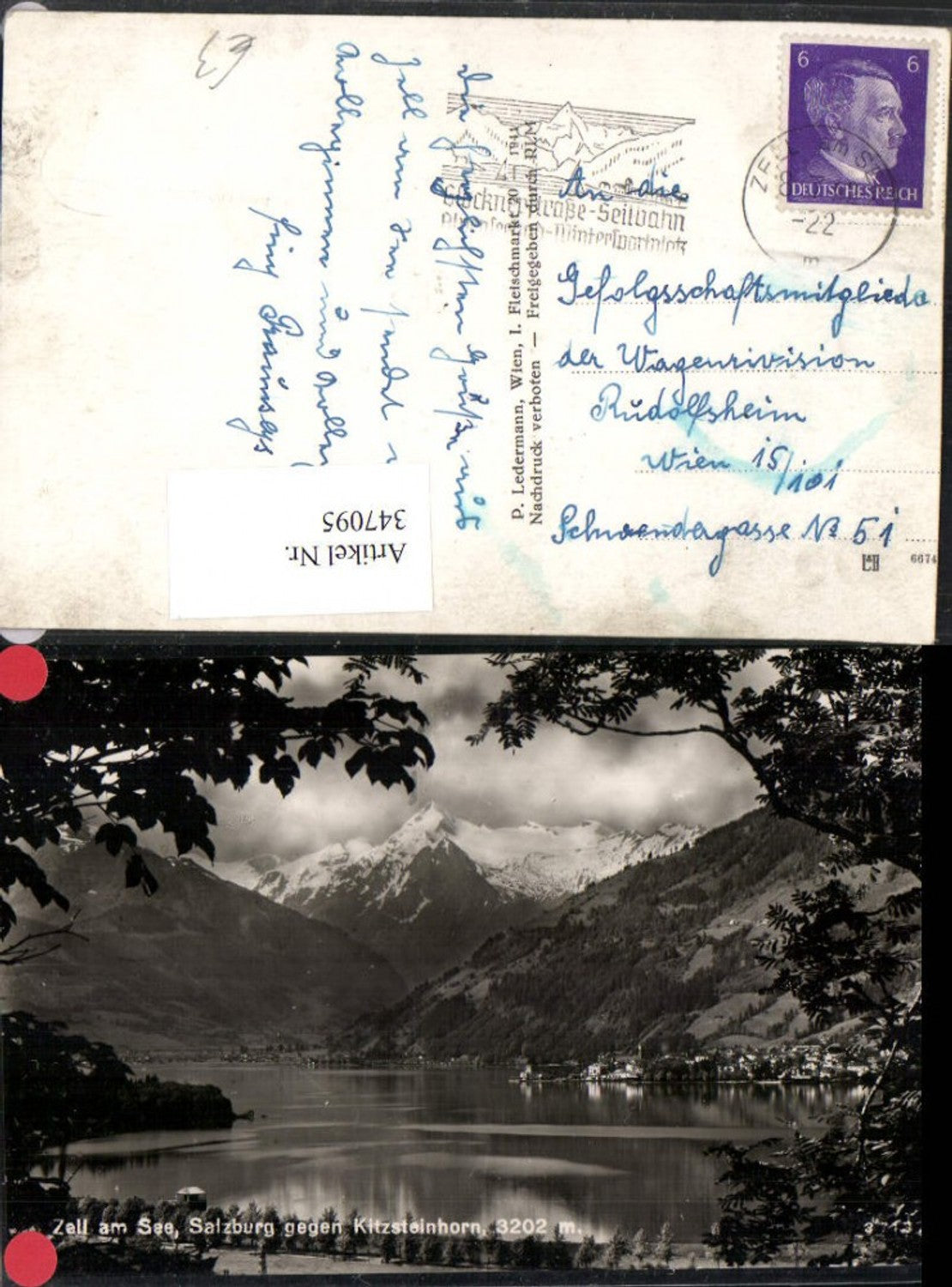 347095,Zell am See Teilansicht geg. Kitzsteinhorn Bergkulisse