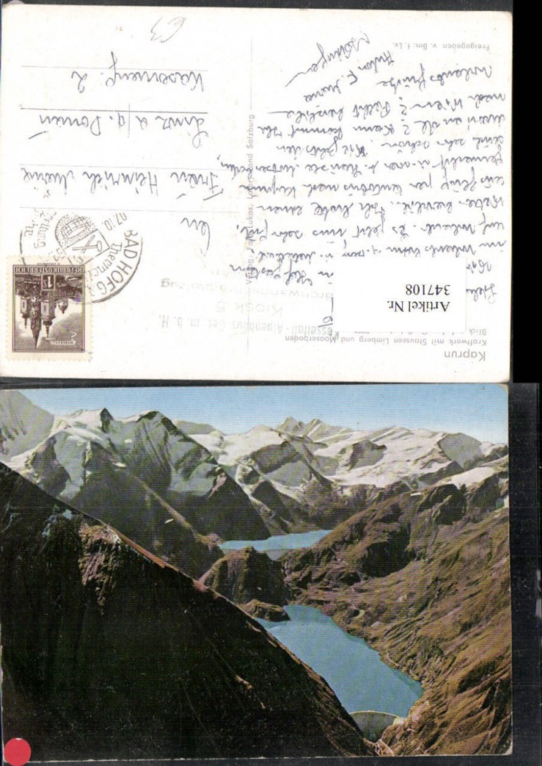 347108,Kaprun Kraftwerk m. Stauseen Limberg u. Mooserboden Bergkulisse