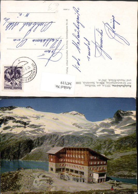 347119,Rudolfshütte Berghütte am Weißsee b. Uttendorf Bergkulisse