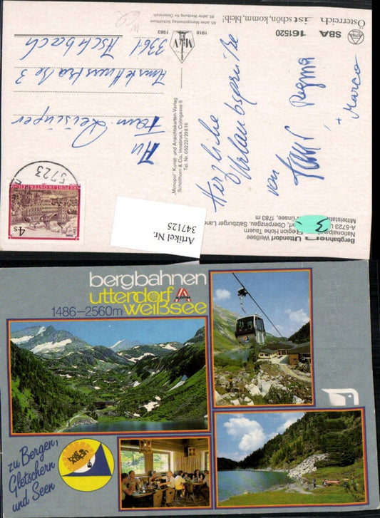 347125,Uttendorf am Weißsee Bergbahnen Seilbahn Bergkulisse See Mehrbildkarte