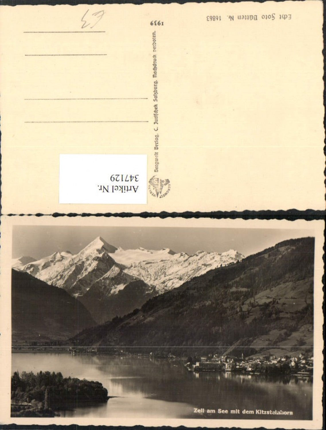347129,Zell am See Totale m. Kitzsteinhorn Bergkulisse