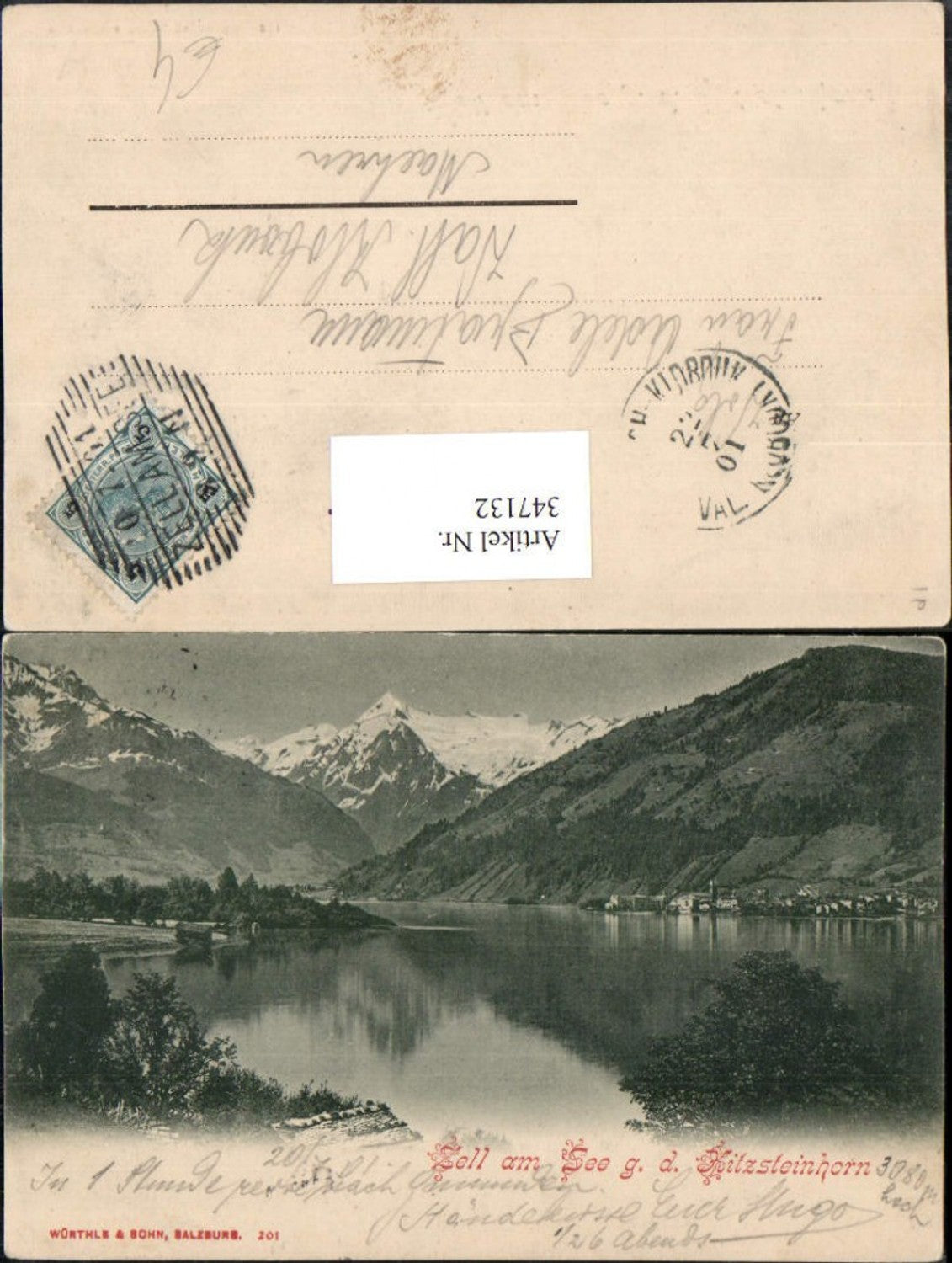 347132,Zell am See Teilansicht geg. Kitzsteinhorn Bergkulisse