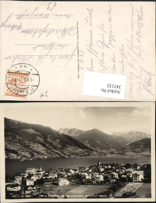 347133,Zell am See Totale m. 3 Brüdern u. Hohen Tauern Bergkulisse