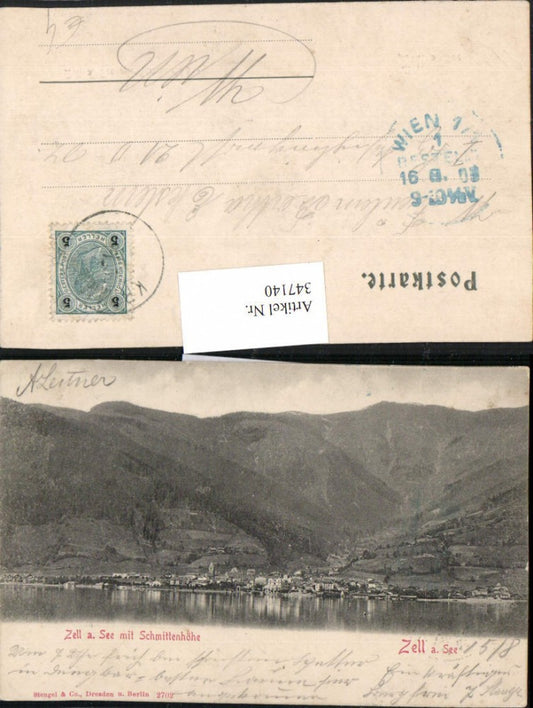 347140,Zell am See Totale m. Schmittenhöhe Bergkulisse pub Stengel & Co 2702