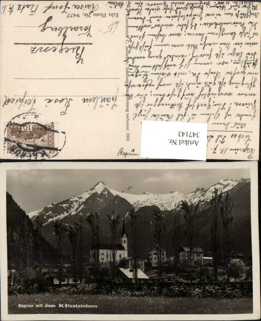 347143,Kaprun Teilansicht Kirche m. Kitzsteinhorn Bergkulisse